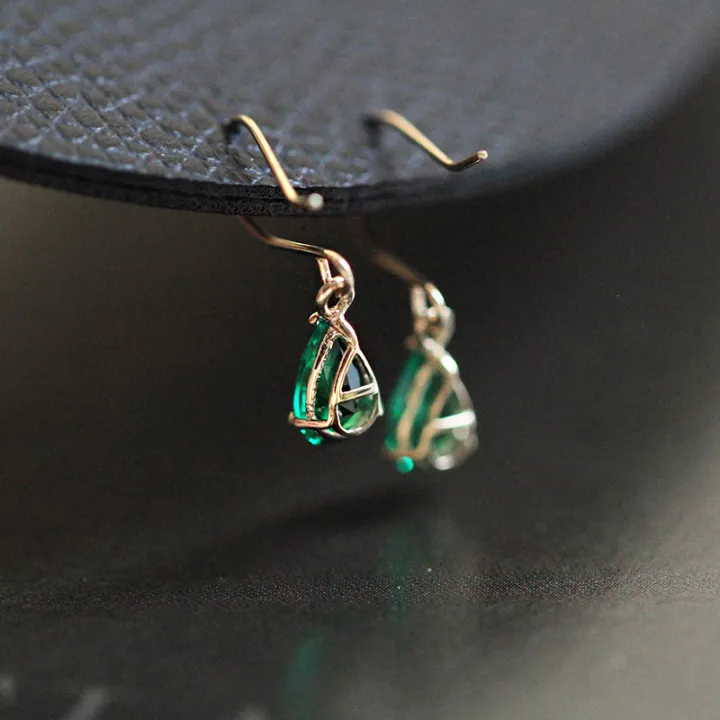New%20%202024%20Sterling%20Silver%20Emerald%20Zircon%20Water%20Drop%20Earrings%20for%20Women%20Plated%20Gold%20Retro%20Original%20Jewelry%20aretes%20de%20mujer%20-%20Image%204