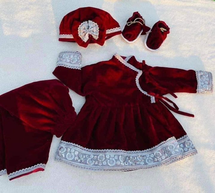 Kidssansar - Baby Girl Rice Feeding Pasni Ceremony Dress