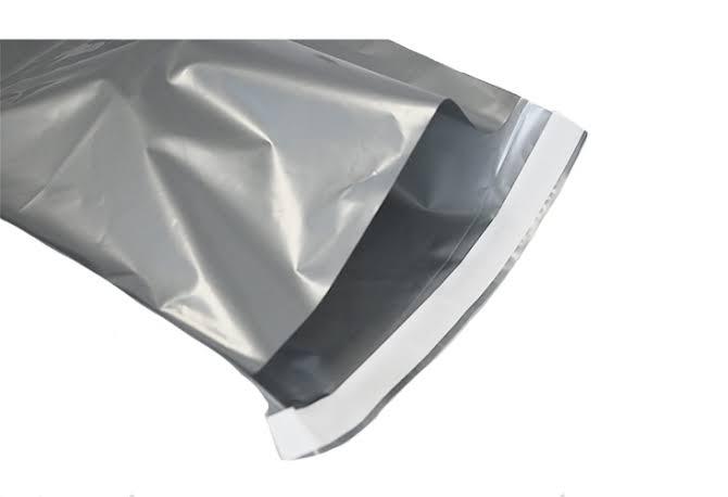 Silver and White Courier Poly Mailer Bags 100Pcs | Daraz.com.bd