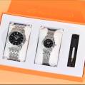Longbo couple watches full set with genuine waterproof case. 