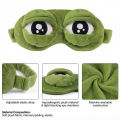 3D Frog Sleeping Mask Natural Eye Mask for Sleep Creative Super Soft Funny Eye Cover Portable Blindfold Travel Office. 