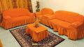 Sofa Cover 2 + 2 + 1 = 5 Seater Stitched Spandex Fabric (Customize Design) - sofa cover marron. 