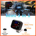 KOSO Water Temp Meter Voltmeter Gauge Motorcycle Phone USB Charger Charging 3 in 1 Waterproof LCD Digital Display. 
