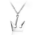 Kingdom Hearts Silver Plated Royal Crown Pendant Necklace Cheap Wholesale Fashion Sora Chain Necklace For Women Men. 