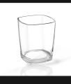 Square Shape Water Glass - Set of Six - Simple And Decent Design - Best For Office Use - Easy To Wash. 