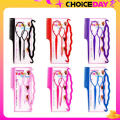 Four pieces hair curler hair curler sets for kids and adults New set hair weaving tools lazy needle hair pulling tools for women random color. 