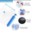 Vacuum Storage Bag Vacuum Bags for Travel, Hand Pump, Vacuum Travel Bags for Luggage, Vacuum Seal Bags for Clothing, Space Saver Vacuum Storage Bags, Travel Essentials, Clothes, Blankets, Pillows. 