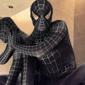Good Quality 3D Lenses Anime Superhero Toby Black Venom Spider Man Cosplay Tight Jumpsuit Halloween Cosplay Black Spider Costume. 