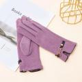 Winter Women Keep Warm Touch Screen Plus Fleece Chain Gloves Elegant Fashion Personality Soft Drive Cycling High Elasticity. 