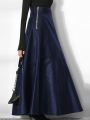 ZANZEA Women's PU Leather Maxi Skirt 2025 Autumn Elegant OL Long Saias Fashion Solid Mujer Faldas Casual High Waist Zipper Jupe. 