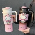 1pc Hello Kitty Stainless Steel Insulated Cup, 900ML Large Capacity Cute Water Cup, Christmas , Car Cup & Portable Coffee Mu.