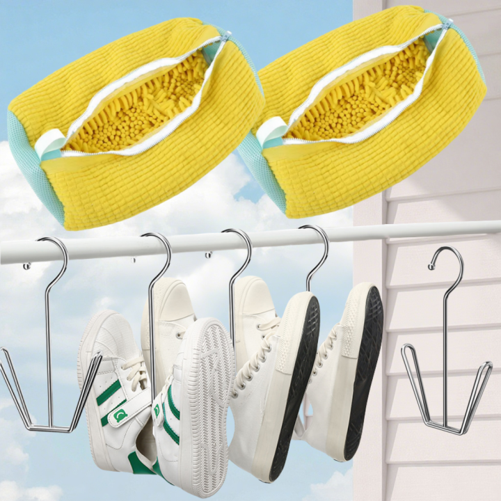 Shoe Washing Bag Washing Machine Laundry Bags Microfiber Closure Shoes Cleaning Bag Shoes Laundry Net Fluffy Fibers Sneaker