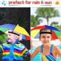 Foldable Head Umbrella Hat Windproof Fishing Head Wearing Sunshade Rain Gear Outdoor Portable Umbrella Camping Beach Head Hats. 