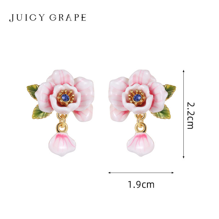 Monet-Inspired%20Rose%20Tassel%20Earrings%20-%2018K%20Gold%20Plated%20Clip-Ons%20with%20Pink%20Enamel%20Detailing%20%7C%202025%20Bridal%20Jewelry%20Collection%20-%20Image%206