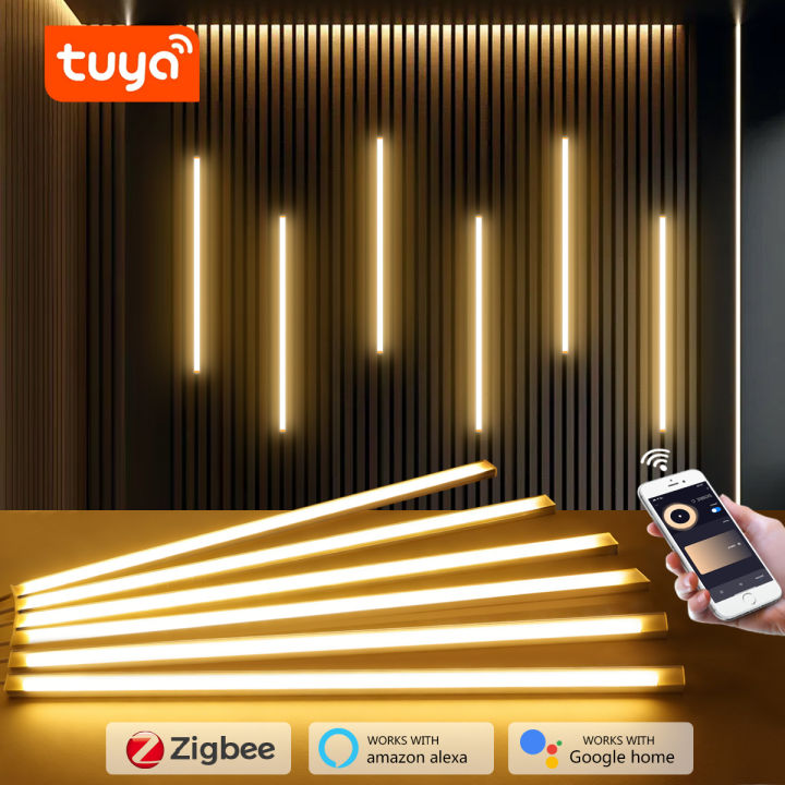 1-5PCS Tandem Connection Smart Zigbee TUYA LED Bar Light Work With Zigbee Hub Gateway Alexa  Home APP Voice Control lightify