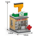 16 Style Mini Street View  Coffee Store Piano Game Hall Fruit Bookstore Building Blocks Bricks Movie Model Toy Boys Girls Gifts. 