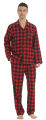 Mens Flannel Pajama Sets Cotton Plaid Pajamas for Men Pjs Set Soft Lounge Sleepwear Pj Pants with Pockets Flannel Shirts.