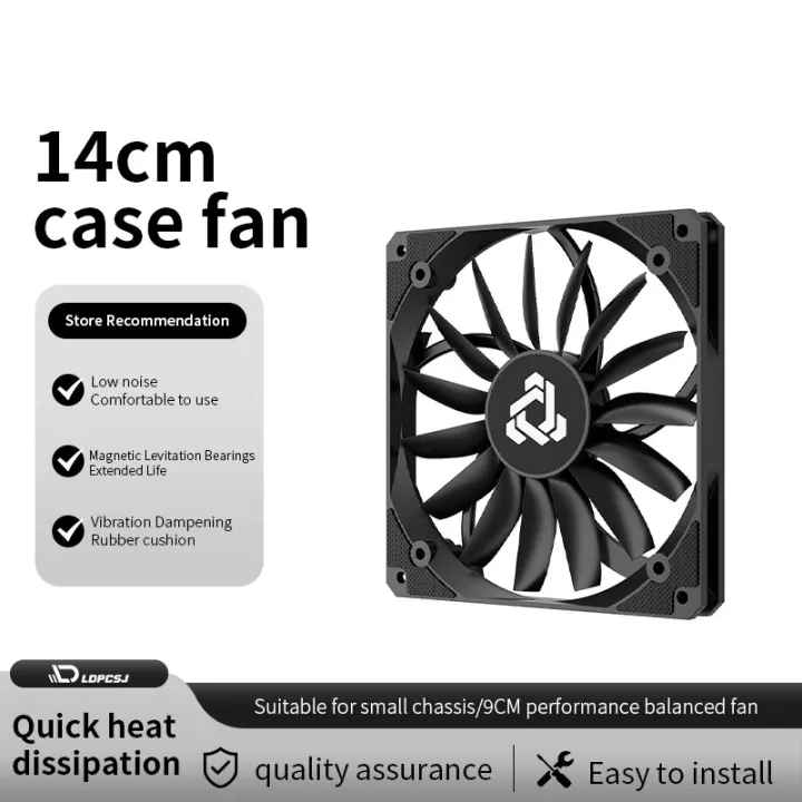 14cm Radiator Support Pc LDPCSJ 14015 ultra-thin 15MM thick large airflow desktop computer 14CM ...