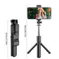Wireless Selfie Stick Tripod Stand with Light Bluetooth Remote Extendable for iPhone Mobile Phone Tk Live Streaming. 