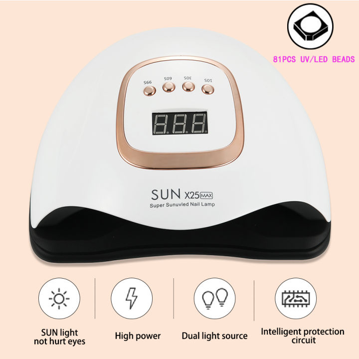 SUN%20X25%20MAX%20Nail%20Dryer%20UV%20Lamp%20380W%20Nail%20Curing%20Lamp%2081%20Led%20Manicure%20Lamp%20For%20Fingernails10s/30s/60s/99s%20Timer%20LCD%20Screen%20-%20Image%202