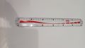 ORO transparent plastic crystal sheesha scale 12" inches =30 cm ruler foota stationery item product math article. 