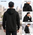 Premium Black Hoodie for Men -
Stylish Cotton Hooded Sweatshirt
for Winter - Comfortable Casual &
Outdoor Wear. 
