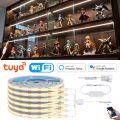 Tuya Intelligent Dimmable COB LED Strip Light Smart APP Control 12V Lamp for Anime Character Display Cabinet,. 