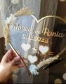 Customized acrylic nikkah thumb board frame with neon light. 