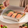 3pcs Stainless Steel Food Containers & Lunch Box, Leakproof Stackable Clear Lids, Kitchen Items and Accessories for Camping.