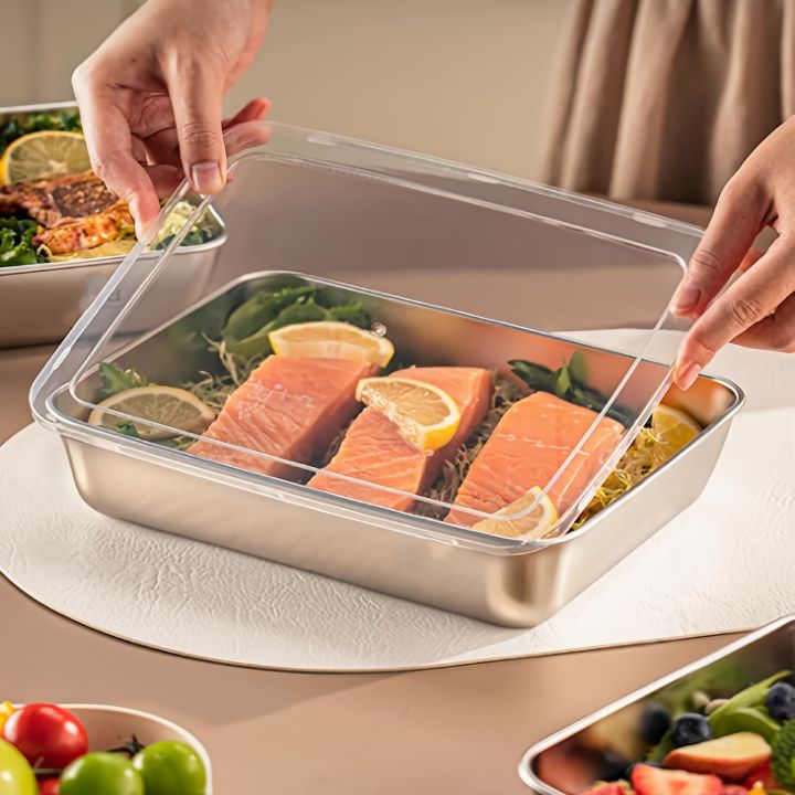 3pcs%20Stainless%20Steel%20Food%20Containers%20&%20Lunch%20Box,%20Leakproof%20Stackable%20Clear%20Lids,%20Kitchen%20Items%20and%20Accessories%20for%20Camping%20-%20Image%205
