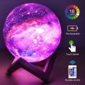 Mind-glowing Moon Lamp - 3D Moon Night Light for Kids Bedroom - 16 Color LED Moon Ball for Space Decor - Magical Globe Nightlight with Stand, Touch/Remote - Cool Gifts for Girls & Boys (11.9cm). 