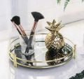 Makeup Organizer Tray, Decorative Vanity Tray, Round Cosmetic Storage for Jewelry, Makeup, Perfume, Decor and More. 