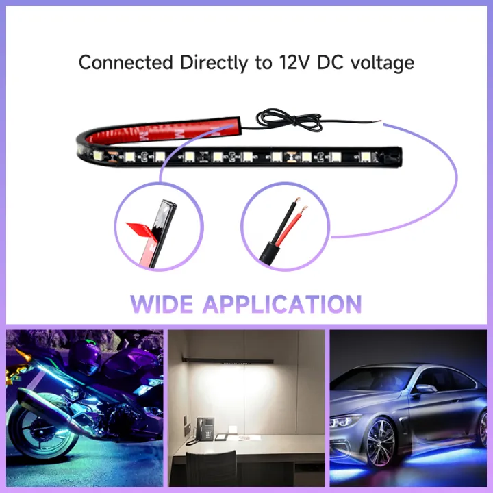 2pcs%20Universal%20Waterproof%20Trunk%20Engine%20Hood%20Foot%20Lights%20DIY%20Car%20Motorcycle%20Ambient%20Lighting%20Styling%20Led%20Day%20Light%20Strip%2012V%20-%20Image%203