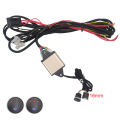 Universal Built-In Car Seat Heater 12V Alloy Wire Heating Heat Pads 3-Level Dual Round Control Switch System With Harness.