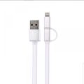 Remax Aurora 2 In 1 Datacable Lightning And Micro Usb 1000mm Highspeed Data Cable. 