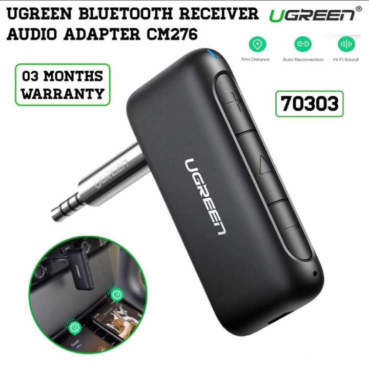 UGreen 70303 Bluetooth 5.0 Audio Receiver AUX Mini Jack For Car | Daraz.lk