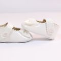 Baby Girls Leather Bowknot Princess Shoes, Non-slip Hook And Loop Fastener Single Shoes Trendy Elegant Crib Shoes Prewalker Shoes. 