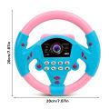 Eletric Steering Wheel Toy with Light Sound for Baby Kids Educational Portable Simulated Driving Steering Wheel Vocal ToysToys. 