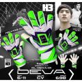 Goalkeeper Gloves, H3 Goalkeeper Gloves, Deva Model, Has Finger Safe Protection on 5 Fingers.. 
