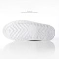 1 pair of non - slip waterproof shoe covers, PVC silicone sole, reusable, for rain & snow. Multiple sizes, unisex, white.