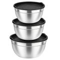 Stainless Steel Bowl Set With Lid. 