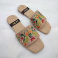 Handmade Embroidered Casual Ladies Slides Slippers for Women and Girls. 
