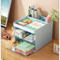 Small Desk Organizer With Drawer, Office Desktop Storage Box, Makeup Organizer, Business Card/Pen/Pencil/Mobile Phone/Stationery.