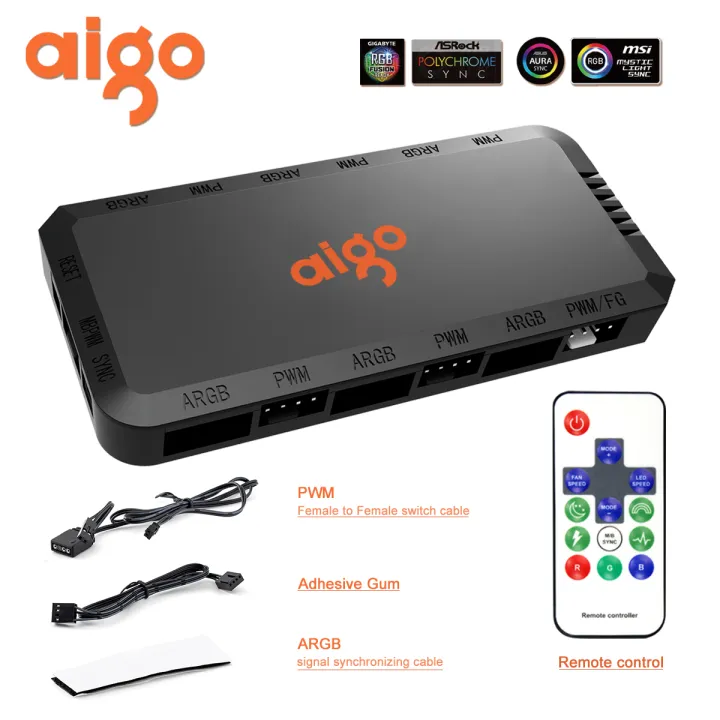 Aigo%20APC1%204Pin%20PWM%206%20ARGB%20Ports%203Pin%205v%20Speed%20Controller%20Universal%20Computer%20Regulator%20PC%20Case%20Cooling%20Fan%20Hub%20remote%20control%20-%20Image%207