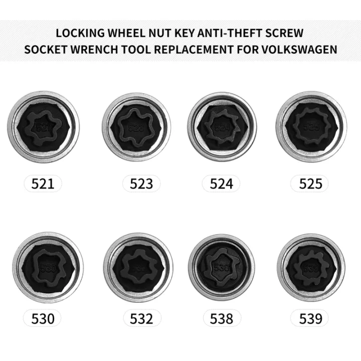 Replacement%20for%20Volkswagen%20Security%20Master%20Locking%20Wheel%20Nut%20Key%20539/538/530/532/525/524/523%20Anti-theft%20Screw%20Socket%20Wrench%20Tool%20-%20Image%203