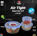 Food Container Bowl Microwave Safe BPA Free Plastic Bowl - 4 Pcs Set Storage Jar, Box, Multipurpose Bowl Fine Quality - Fresh Keeping Bowl Set. 