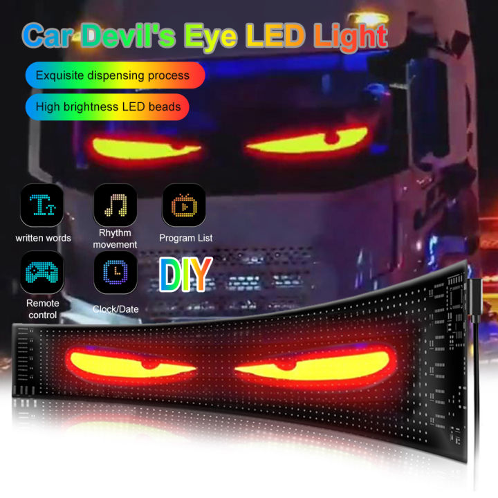 Devil's Eye Truck Windshield Remote Control Flexible Led Eye Animation ...