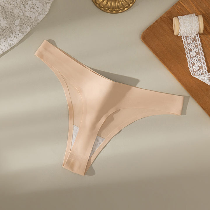 WarmSteps%203PCS/Set%20Women's%20Panties%20Seamless%20Female%20Thongs%20Silk%20Satin%20Underwear%20Girl%20%20G-Strings%20Soft%20Cozy%20Lingerie%20Hot%20T-Back%20-%20Image%202