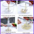 Hand Chopper,Vegetable and Meat chopper,1500 ML Manual Food Chopper, Vegetable cutter speedy chopper with 3 curved stainless steel Blades, Handheld Vegetable Chopper Mincer/Mixer/Blender to chop Fruits/Onion/Nut/Ginger/Herbs/Garlic/Meat. 