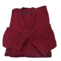 Plain Maroon Woolen School Sweater for Boys and Girls.. 